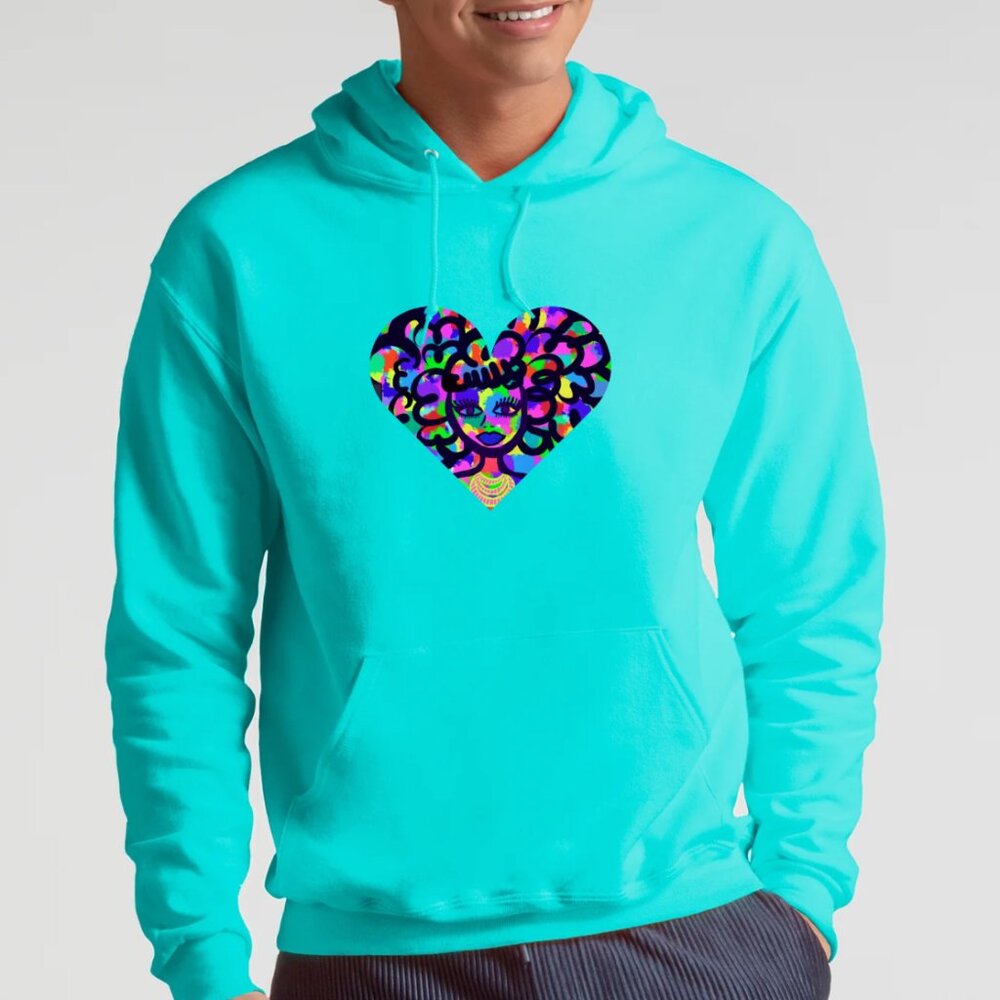NEW✅ Scuba Blue Personalized Hoodie "AFRO BEAUTY"